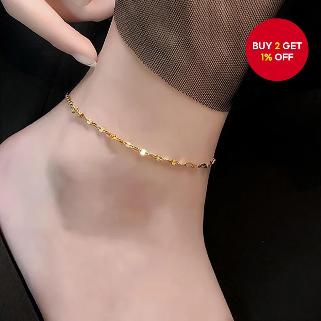 Elegant Gold Chain Bracelet Non Tarnish Hypoallergenic for Women Girls Anklet