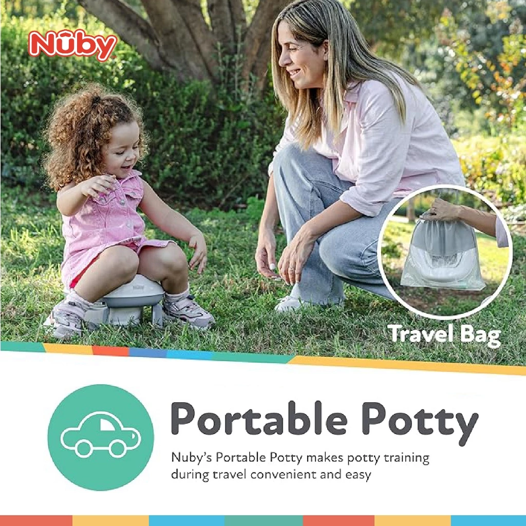 Nuby 2-in-1 Portable Potty Seat Topper, Kids Potty Training NB76512 (18m+) | Tandas Latihan Bayi & Kanak Mudah Alih