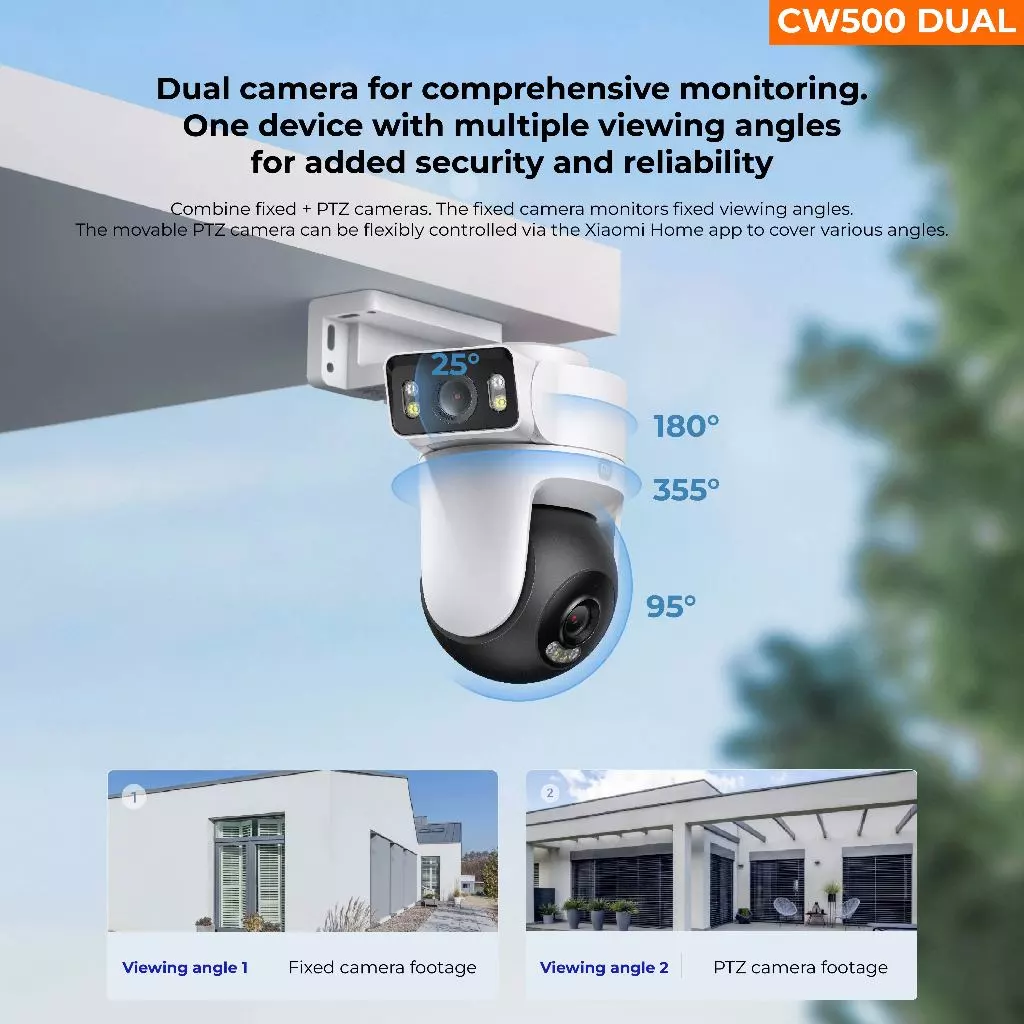 New Xiaomi Outdoor Camera CW500 Dual MY CCTV 2.5K ultra-HD picture quality | AI detection | Dual-band Wi-Fi 6