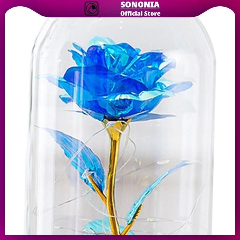 Artificial Flower Rose with LED Light In Glass Dome Gifts for Mothers Day,Wedding,Anniversary,Valentine’s Day,Home Decor