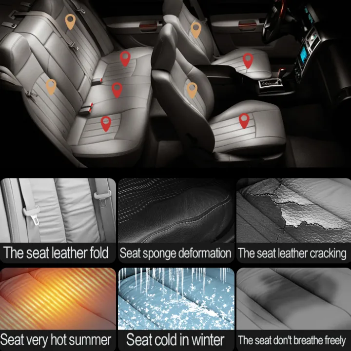 AUTOP Premuim Car Seat Cover for All Seasons Soft & Breathable Front Premium Covers with Non-Slip Protector Universal Fits Most Automotive Van, SUV, Truck