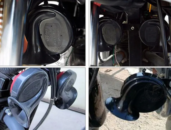 2Pc Car Horn Loud 12v BM Horn Snail Horn Air Honk Motorcycle