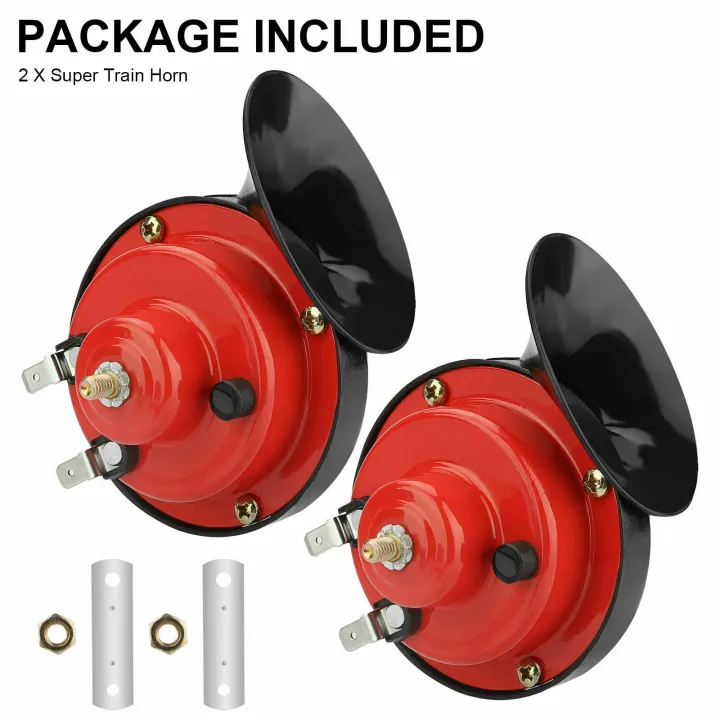2Pc Car Horn Loud 12v BM Horn Snail Horn Air Honk Motorcycle