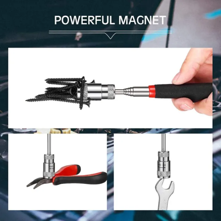 Magnetic Adjustable Extendable Telescopic Pickup Stick Magnet Pickup Tool Pick Up Rod Stick Automotive Tool