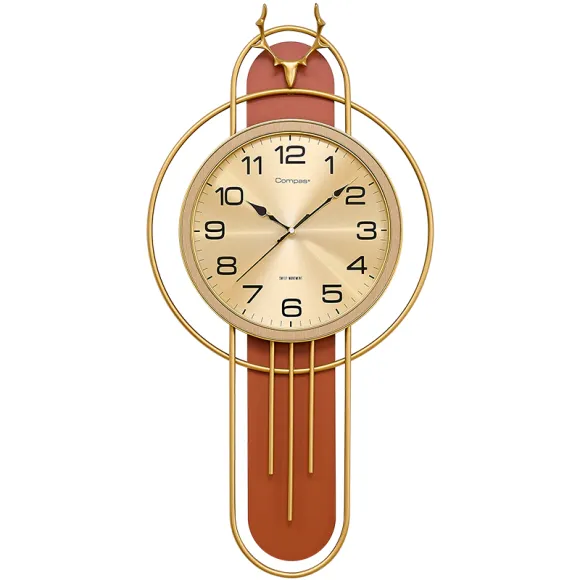 Silent New Chinese Style Wooden Wall Clock