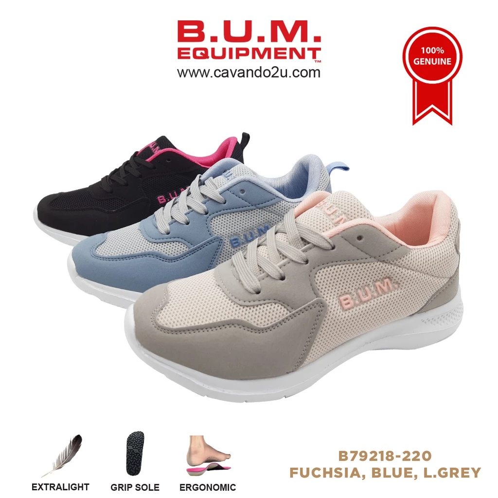 BUM Equipment Kasut Wanita Warna Fuchsia/Biru/Kelabu Muda - Women's Shoes B79218/B79219/B79220 Fuchsia/Blue/L.Grey