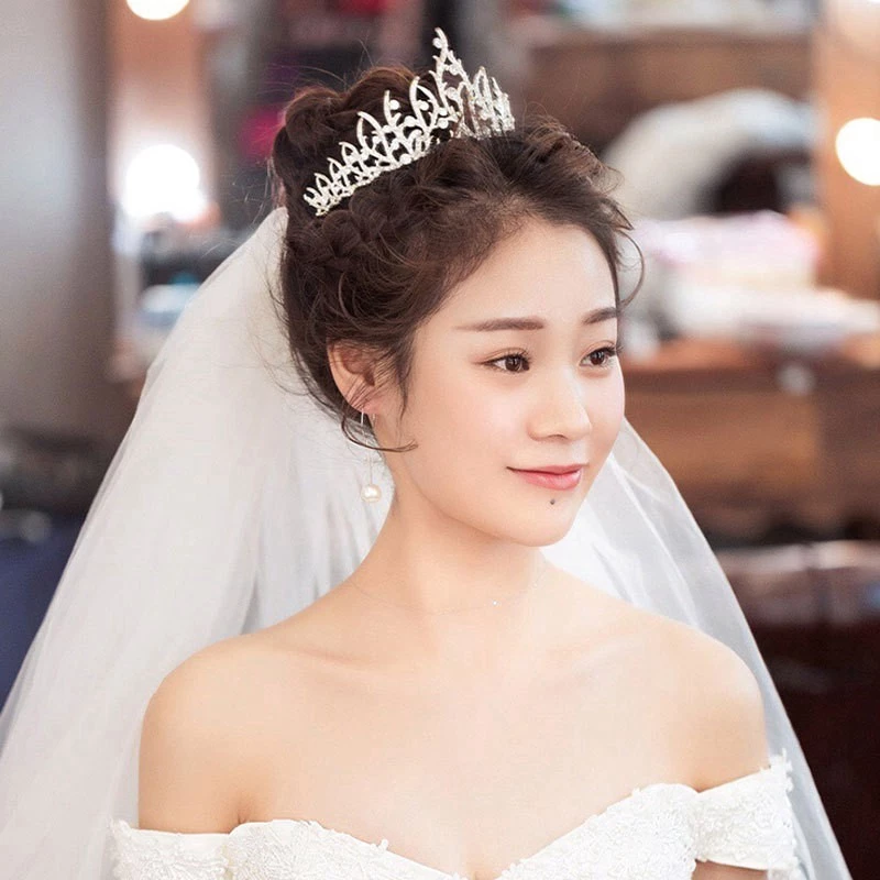 Crystal Crown Bridal Wedding Tiara Headband Mahkota Perkahwinan