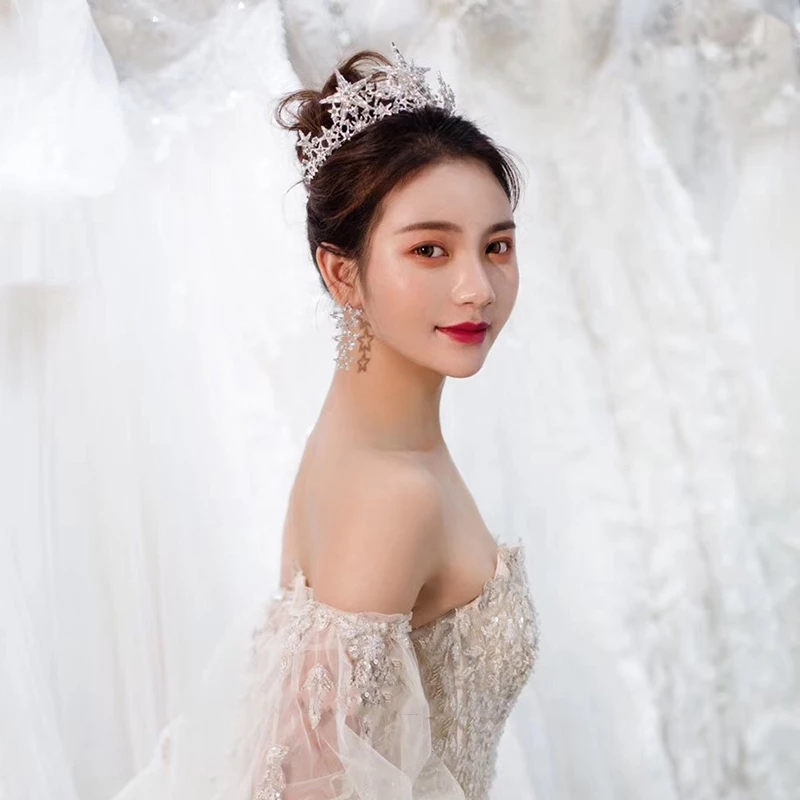 Crystal Crown Bridal Wedding Tiara Headband Mahkota Perkahwinan