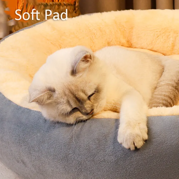 Washable Dog Bed Cat Bed Oval Sleeping Mat Pet Bed Large Mat Winter Warm Universal Tidur Kucing Lembut Selesa 猫床狗床