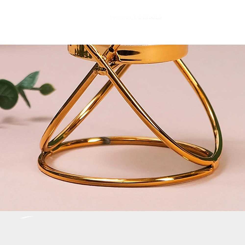 OLINI Candlestick Holder, Holder Decor Candlelight Dinner Props, Modern Retro Style Iron Ornaments Candle Stand Bedroom