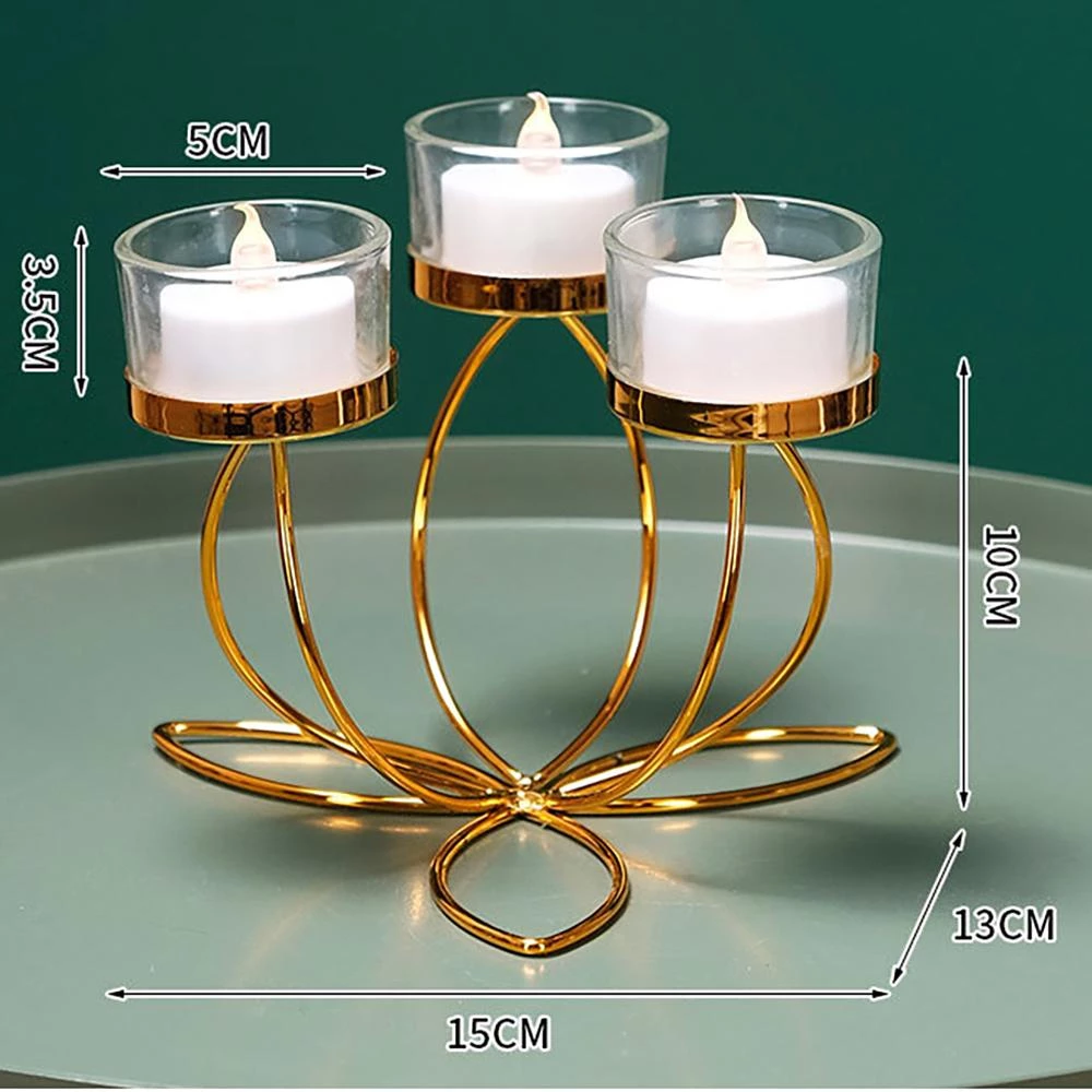 OLINI Candlestick Holder, Holder Decor Candlelight Dinner Props, Modern Retro Style Iron Ornaments Candle Stand Bedroom