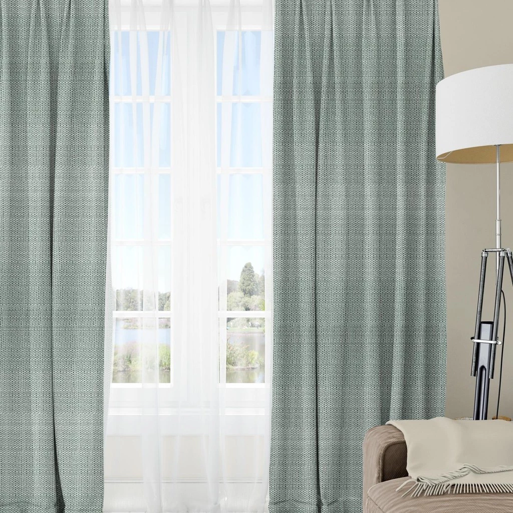 Kamdar Ring Type Slub Curtains Eyelet Langsir Grommet For Sliding Door Shading Window Panels Bedroom Bathroom Living Room Soft Textiles