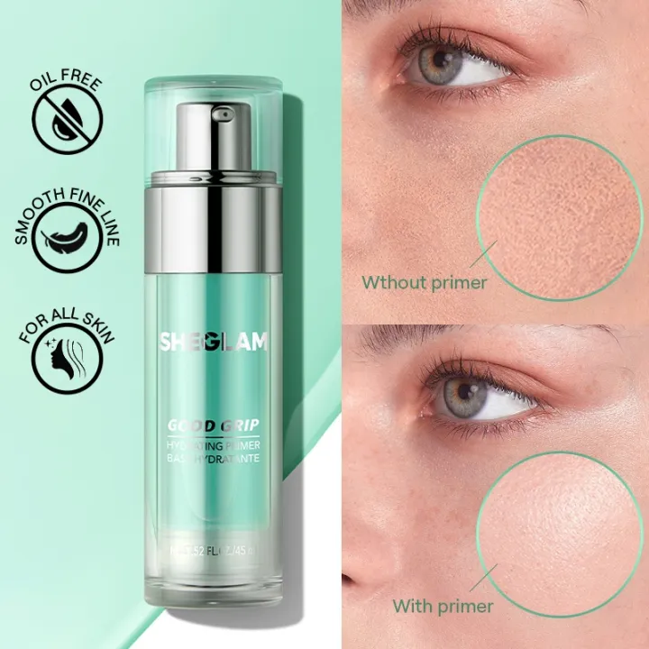 Sale | SHEGLAM Good Grip Hydrating Primer Oil Control Moisturizing Gel Alas Solek & Primer Cosmetics