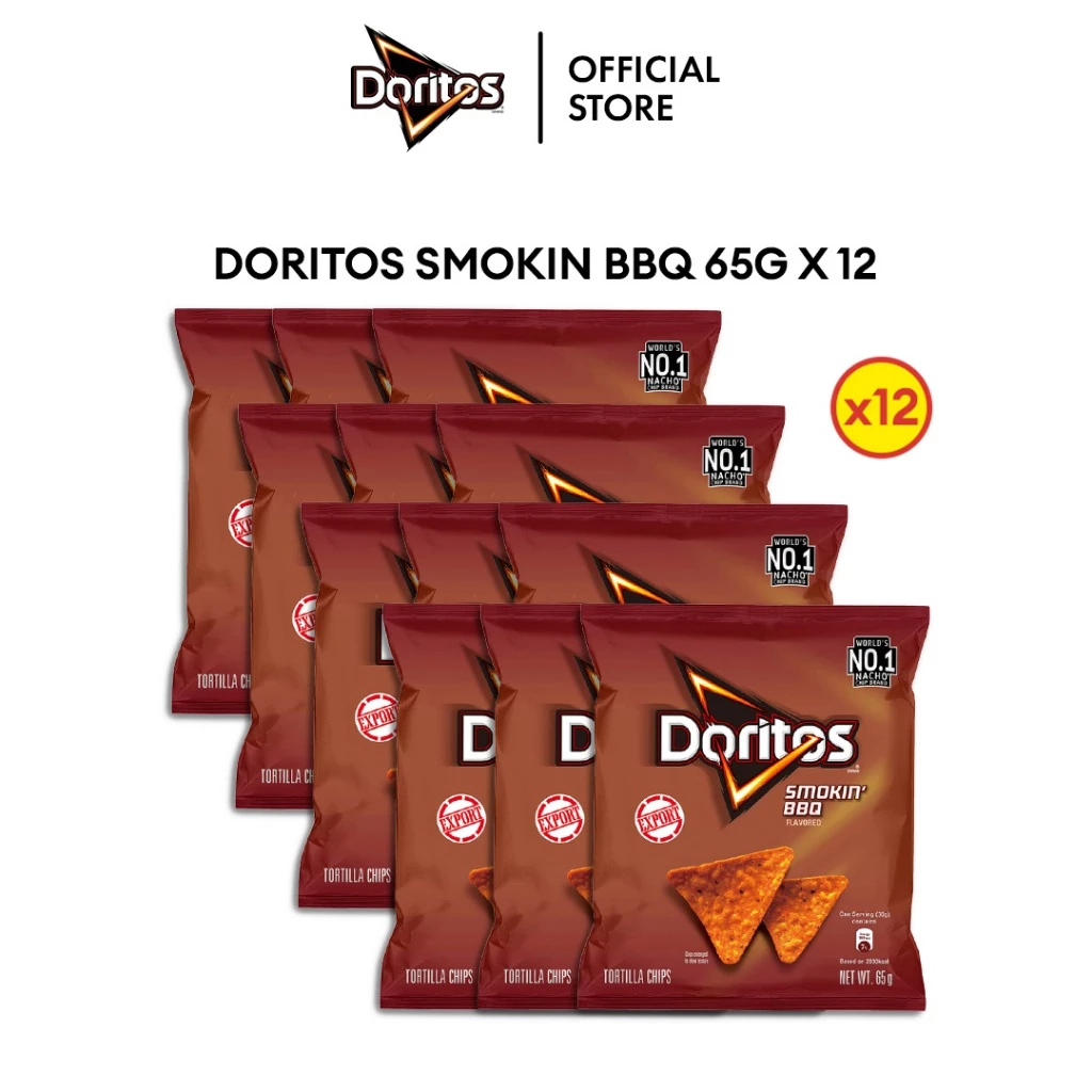 Doritos Tortilla Chips Nacho Cheese/ Smokin BBQ/ Spicy Nacho 65g