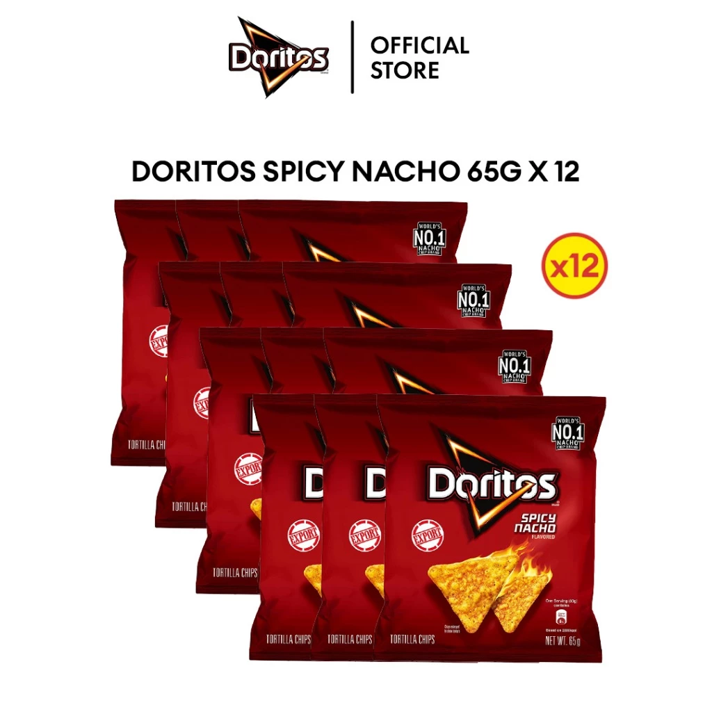 Doritos Tortilla Chips Nacho Cheese/ Smokin BBQ/ Spicy Nacho 65g