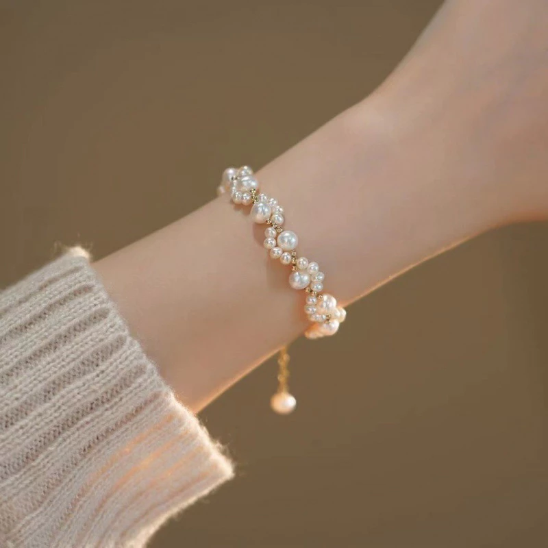Korean Imitation Pearl Kitten Claw Bracelet Sweet Gentle Women Bracelet
