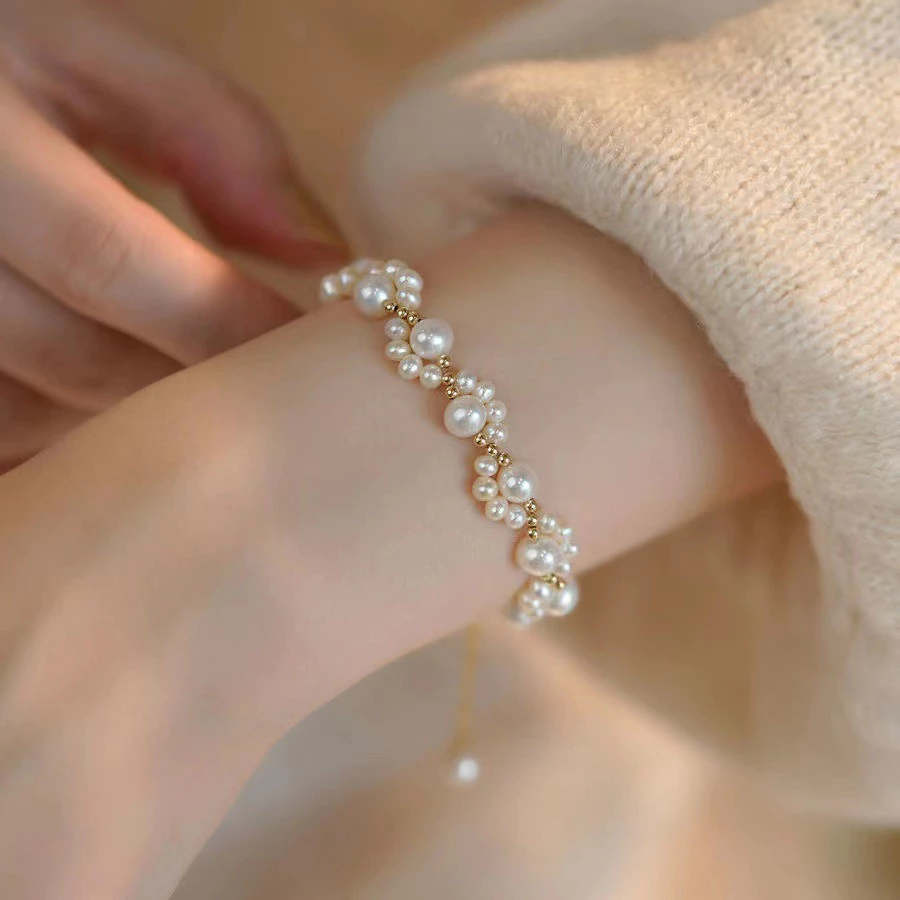 Korean Imitation Pearl Kitten Claw Bracelet Sweet Gentle Women Bracelet