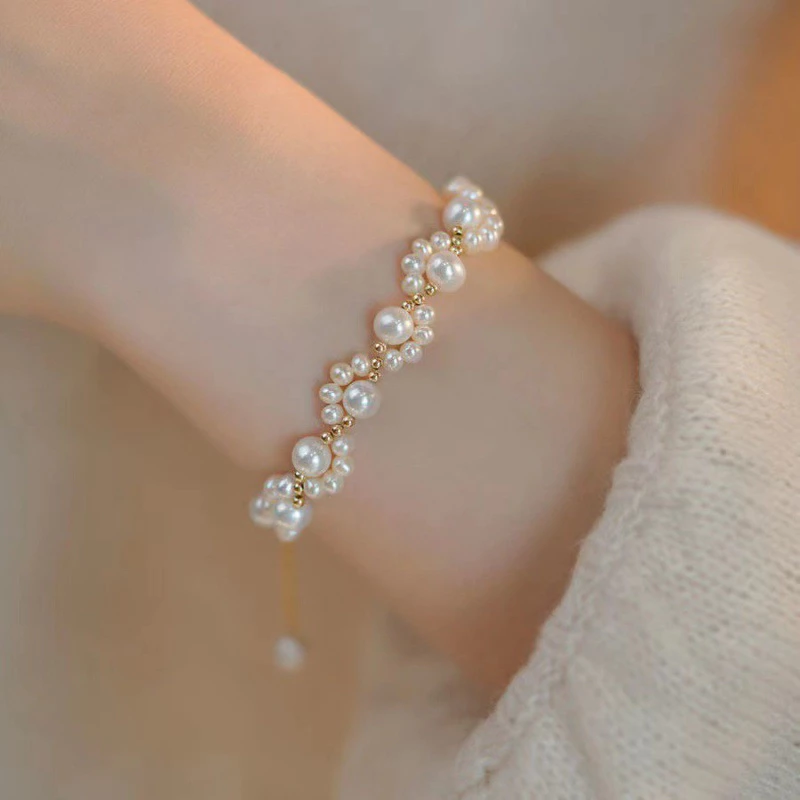 Korean Imitation Pearl Kitten Claw Bracelet Sweet Gentle Women Bracelet