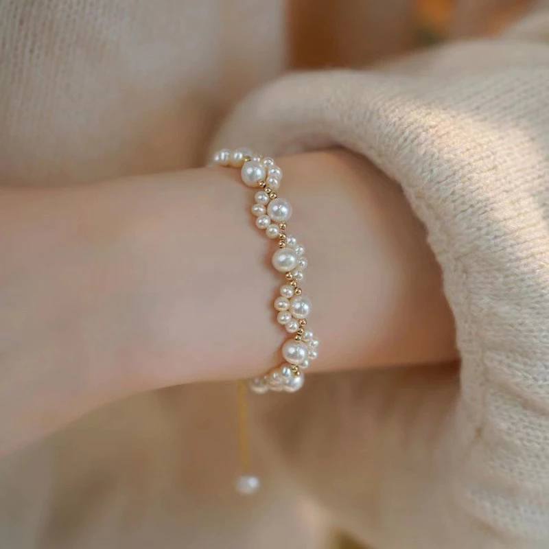 Korean Imitation Pearl Kitten Claw Bracelet Sweet Gentle Women Bracelet