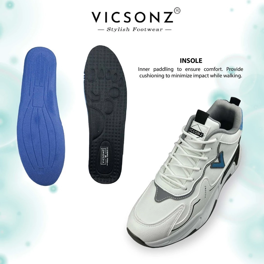 Vicsonz Men's Shoe VM89501/VM89502 Black/White - Kasut Lelaki Kasual Sneakers Ringan Selesa