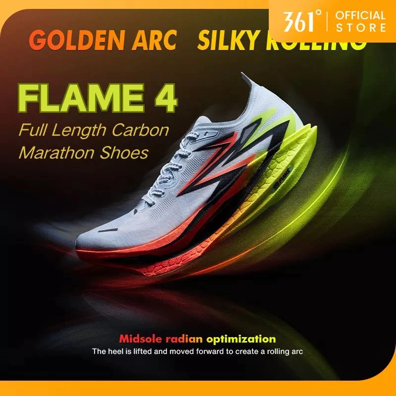 361 Degrees Flame 4.0 Men Women Professional Marathon Racing Running Shoes Breathable Rebound 672512205