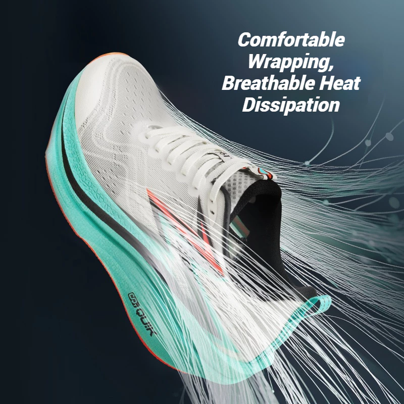 【20KM+】361Degrees Flame 4 Mix Men Running Shoes Professional One-Piece Carbon Plate Breathable Heat-dissipating Comfortable