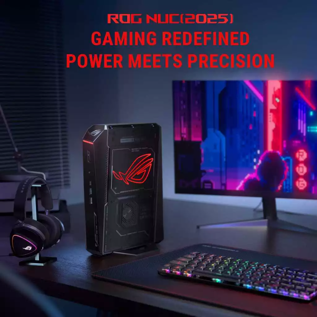 ASUS ROG NUC 2025 Gaming Desktop Intel Core Ultra 9 275HX NVIDIA RTX 5080 GPU, 32GB DDR5-6400 RAM RNUC15JNK9X289A3