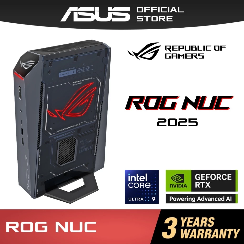 ASUS ROG NUC 2025 Gaming Desktop Intel Core Ultra 9 275HX NVIDIA RTX 5080 GPU, 32GB DDR5-6400 RAM RNUC15JNK9X289A3