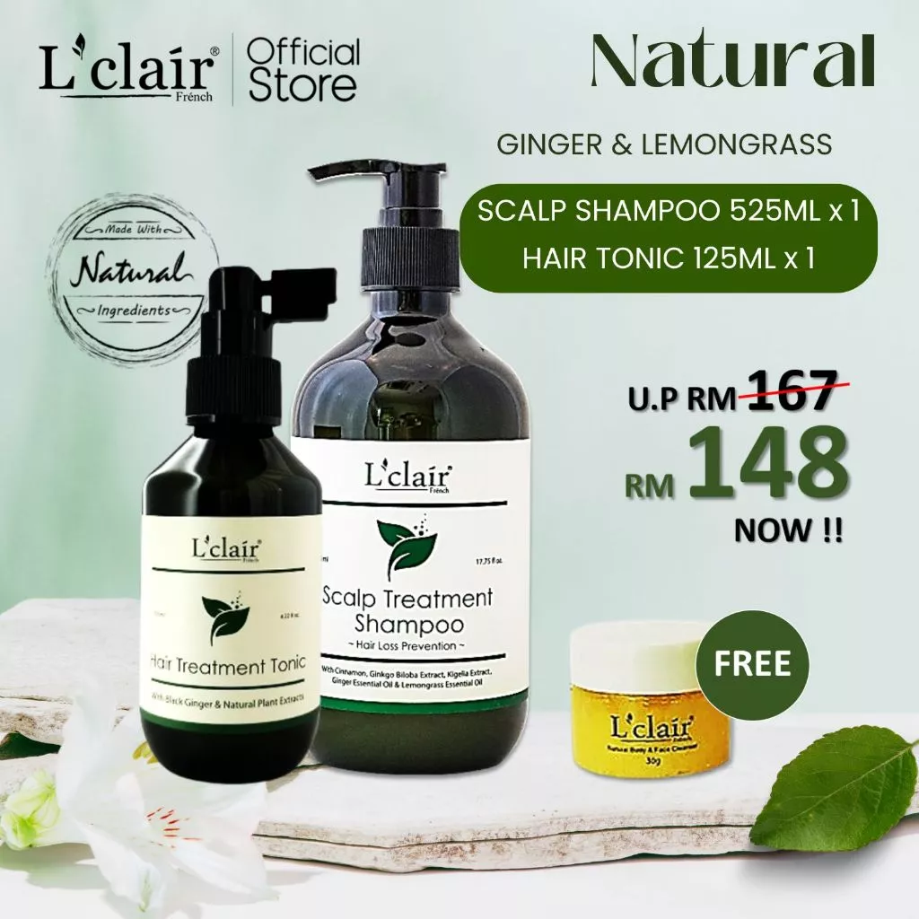 Hair Treatment Shampoo (1 x 525ml) + Hair Treatment Tonic (1 x 125ml) [Free Sea Salt 1 x 30g]