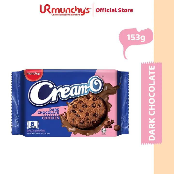 Munchys Cream-O Cookies - Dark Chocolate 153g