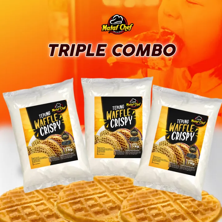 TRIPLE COMBO 3 Tepung Waffle 1kg x 3