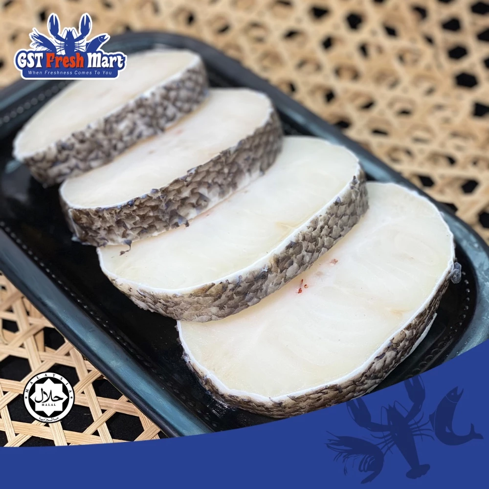 FROZEN CHILEAN COD STEAK (4PCS) 500GM/PKT (CHILEAN SEABASS) 鳕鱼切圆段 - GST FRESH MART