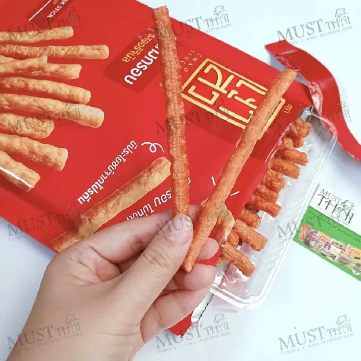 [NON-HALAL][THAI SNACK] CHAO SUA CRISPY PORK STICK SNACK ORIGINAL FLAVOR 18G