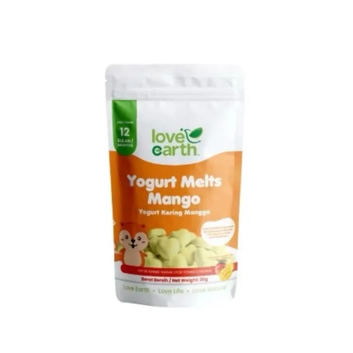 🔥CHEAPEST🔥LOVE EARTH Baby Yogurt Melts Snack 20g 12+ Months Baby Yogurt Biskut