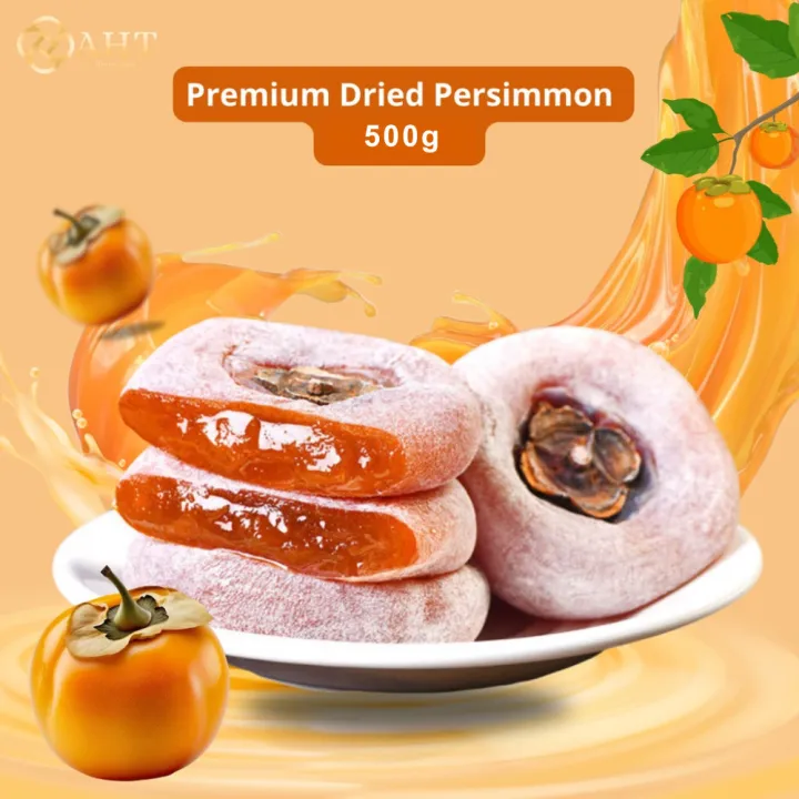 AHT Dried Korea Persimmon 500g Ready to eat Dried Fruit Healthy Snack 安辉堂 精选韩国水晶柿饼 水果干 健康零食 柿饼干HALAL Muslim Friendly