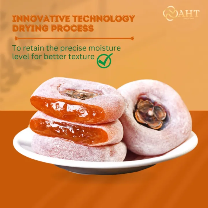 AHT Dried Korea Persimmon 500g Ready to eat Dried Fruit Healthy Snack 安辉堂 精选韩国水晶柿饼 水果干 健康零食 柿饼干HALAL Muslim Friendly