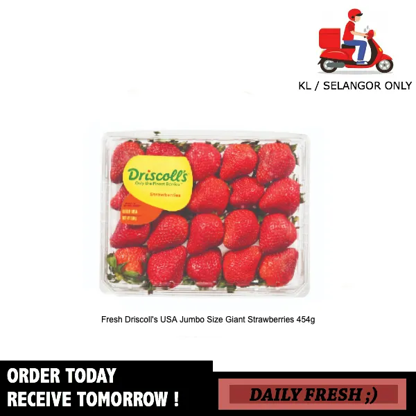 Fresh Driscoll's USA Jumbo Size Giant Strawberries 454g Fresh Fruits (seasonal)