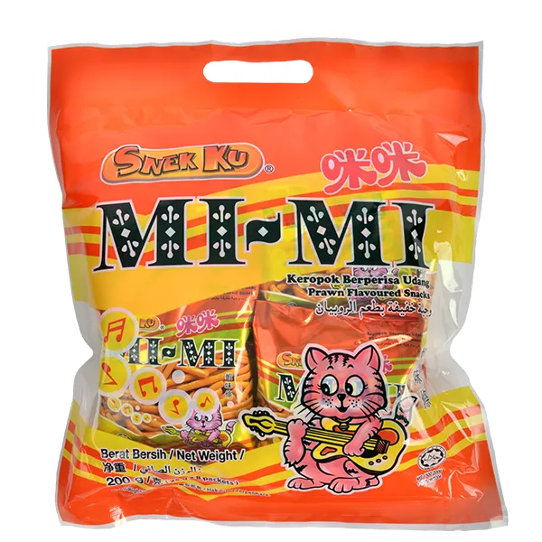 SNEK KU MIMI TAM TAM Prawn Crab Flavour Snack 200g (8 PACKS X 25G)