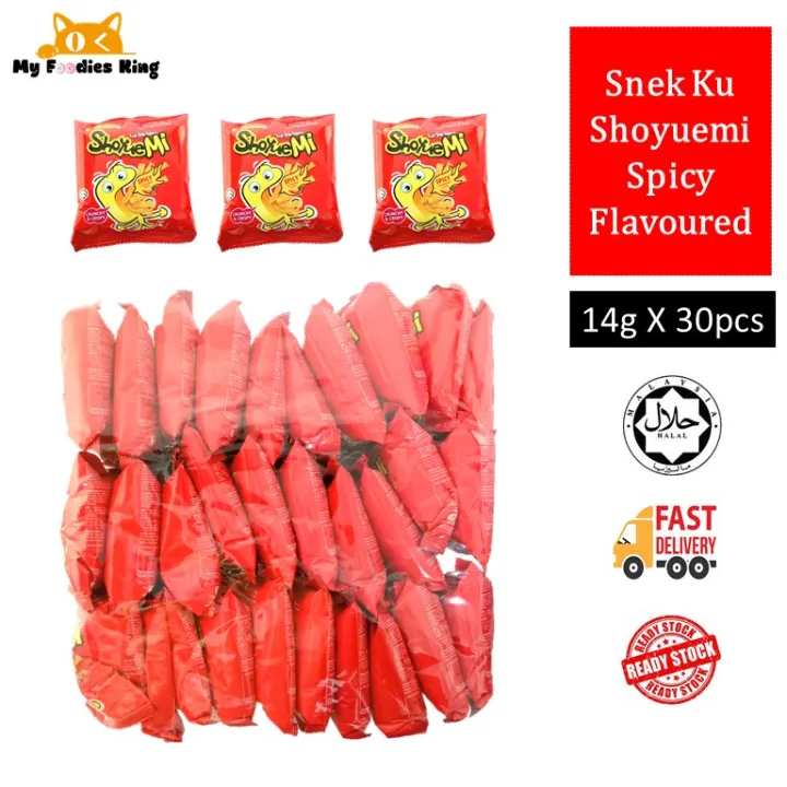 14g x 30pcs Halal snek Ku ShoyueMi Big Pack snacks Spicy/ Original / Seaweed / Black Pepper ( My Foodies King )
