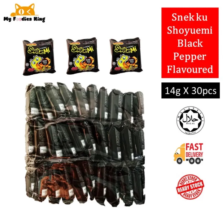 14g x 30pcs Halal snek Ku ShoyueMi Big Pack snacks Spicy/ Original / Seaweed / Black Pepper ( My Foodies King )