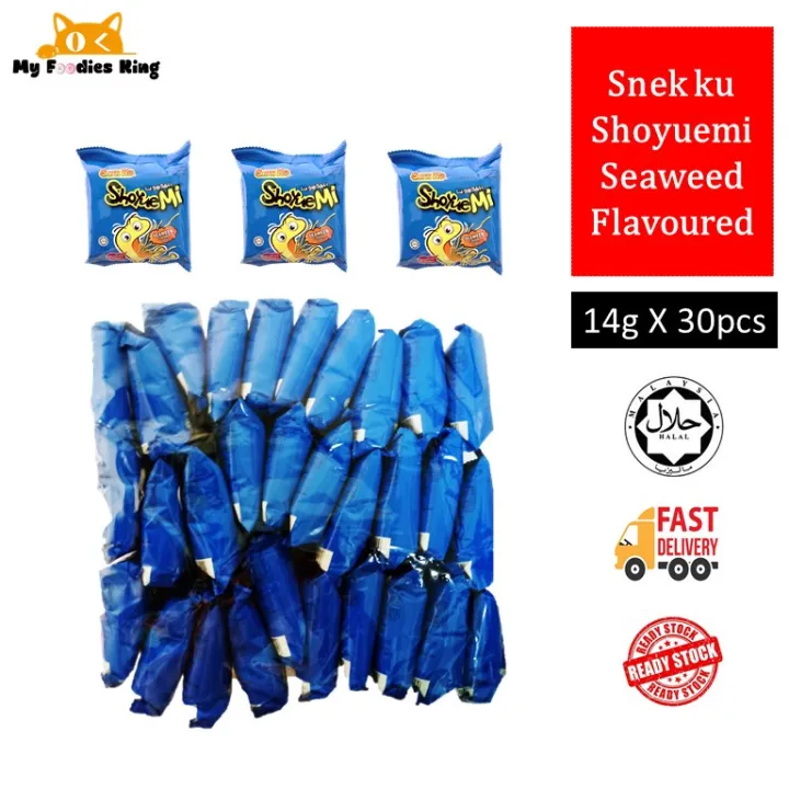 14g x 30pcs Halal snek Ku ShoyueMi Big Pack snacks Spicy/ Original / Seaweed / Black Pepper ( My Foodies King )