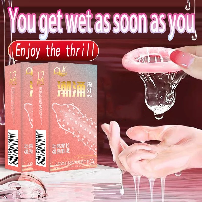 condom for men kondom berduri tebal condom duri tahan lama tambah panjang dan besar condoms 12pcs/36pcs