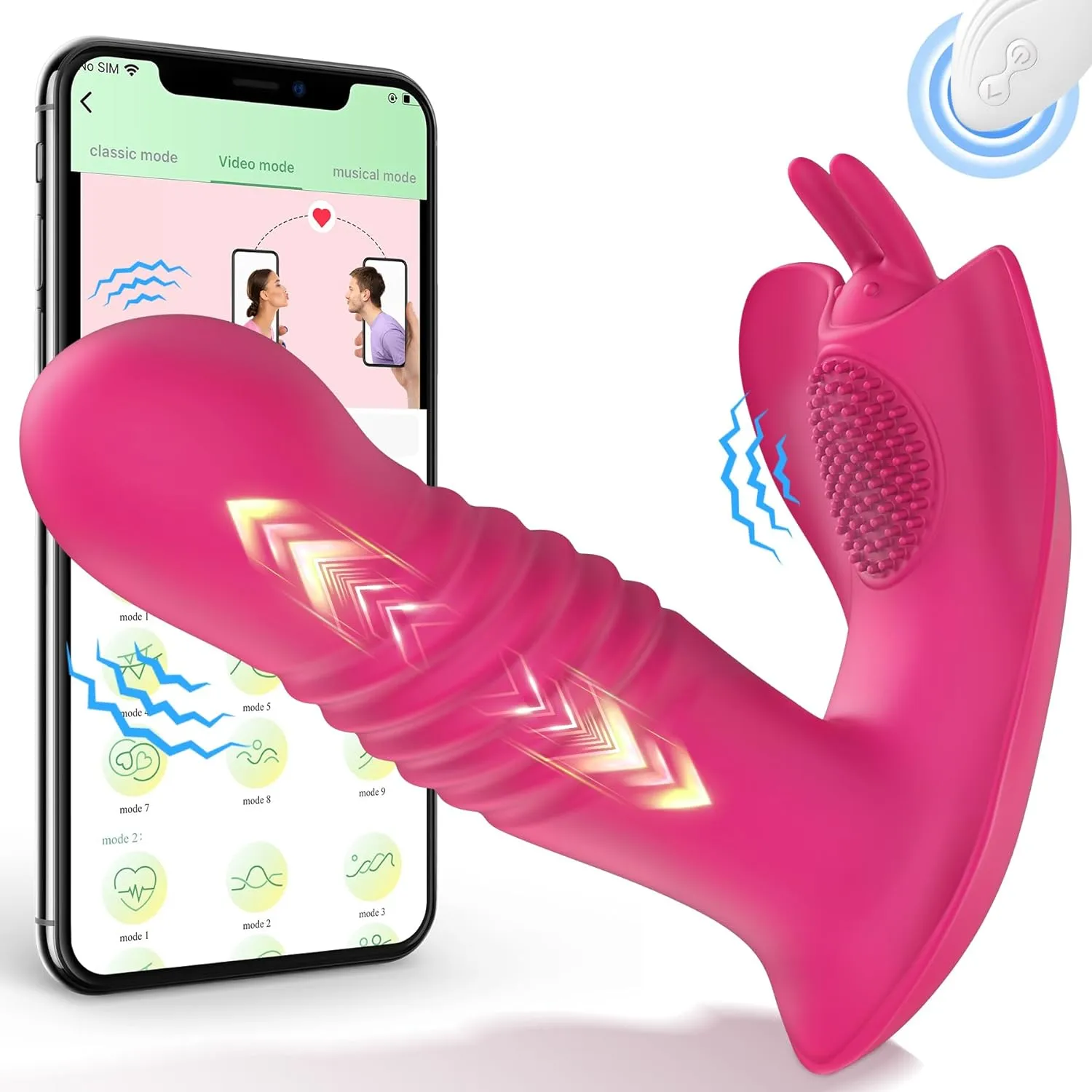 2-In-1 App Software Control Stimulation vibtrator toy sex Dild0 for women