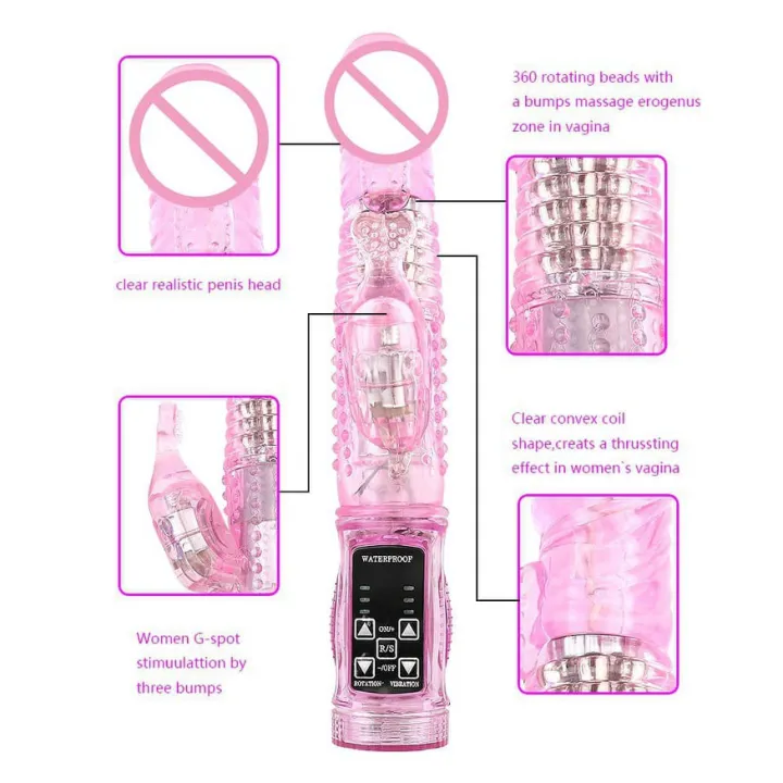 [90% SYOK] 12 Speeds Up Vibration and Rotation Rabbit Vibrators Women Adult Sex Product