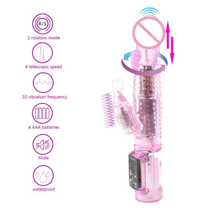 [90% SYOK] 12 Speeds Up Vibration and Rotation Rabbit Vibrators Women Adult Sex Product