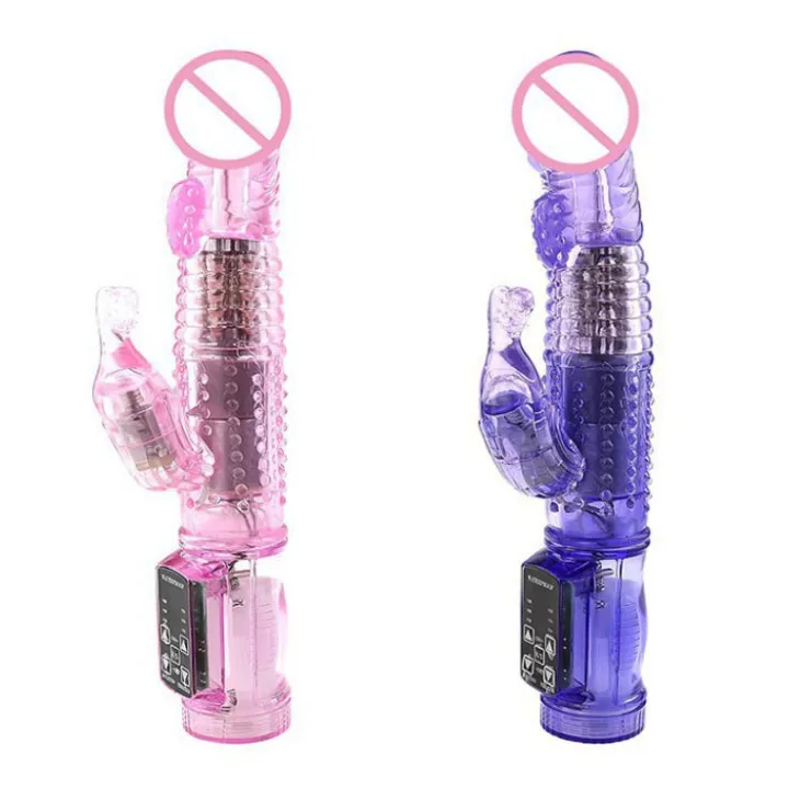 [90% SYOK] 12 Speeds Up Vibration and Rotation Rabbit Vibrators Women Adult Sex Product