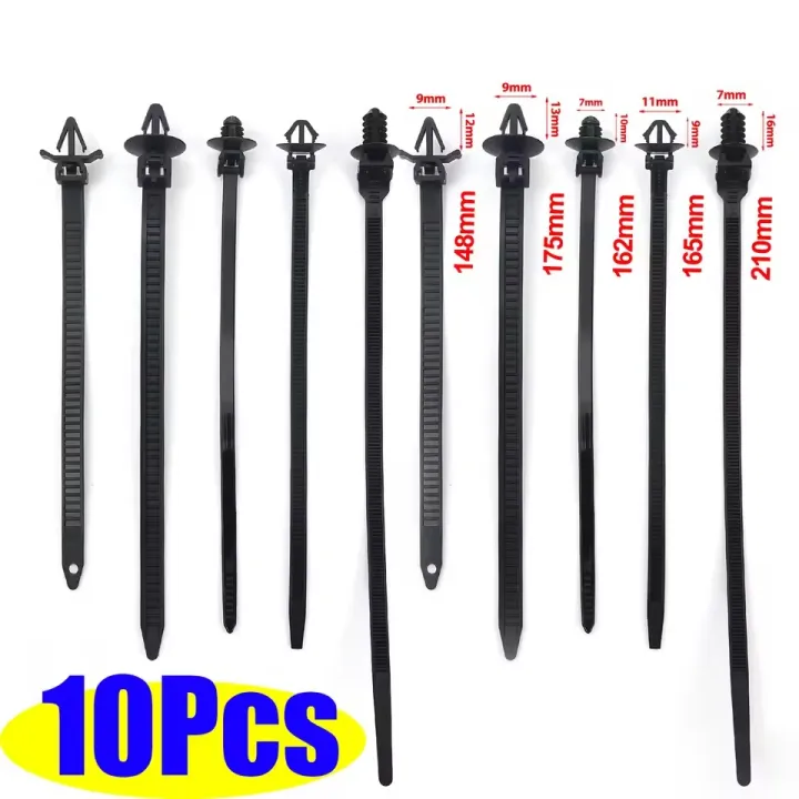 20PCS Car Push Mount Cable Tie Fastener Clip Universal Nylon Self Locking Retainer for Car Bumper Fender Liner Repair Kit