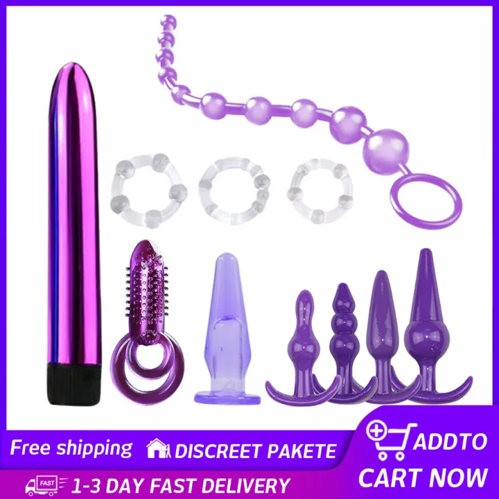 [ Local Ready Stocks ] 10pcs Ultimate Male Female Backyard Pulling Bead Butt Plug Masturbate Backdoor Couple