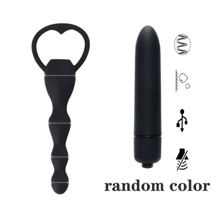 10 Speed Medical Grade Silicone Men's Prostate Massager Women's Vibrator Bead Type Multi-Point Stimulator Masturbator