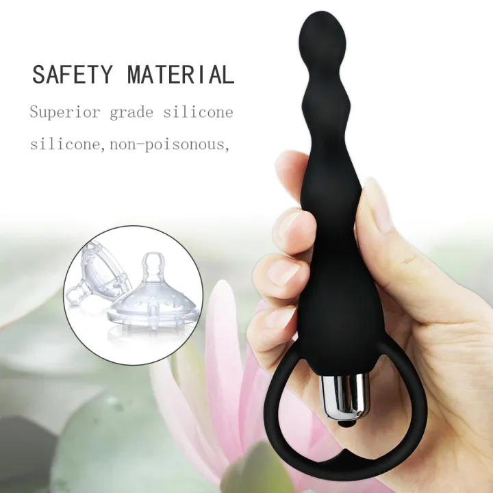 10 Speed Medical Grade Silicone Men's Prostate Massager Women's Vibrator Bead Type Multi-Point Stimulator Masturbator